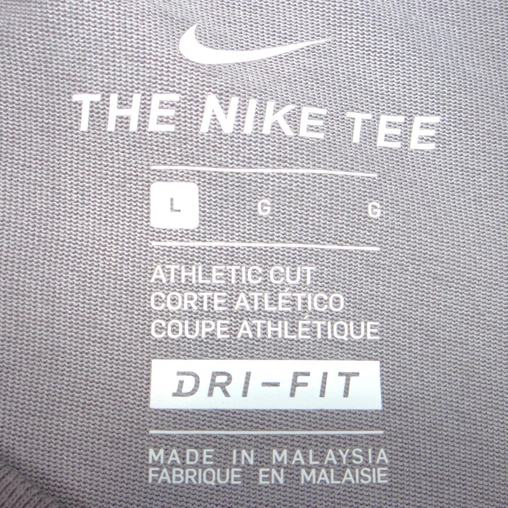 Nike Dri-FIT‎ Mens Long Sleeve Training Shirt Grey Athletic Cut Large